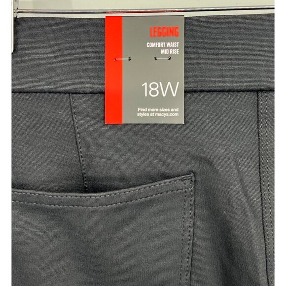 Style & Co Woman Plus 18 18W Grey Legging Comfort Waist Mid Rise Skinny NWT New - Picture 4 of 7